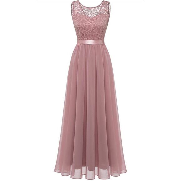 NEW Lace Bridesmaid Dress Cap Maxi M - Picture 1 of 6